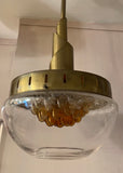 Pair of 1960s Mazzega Murano Glass Hanging Lights