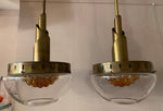 Pair of 1960s Mazzega Murano Glass Hanging Lights