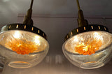 Pair of 1960s Mazzega Murano Glass Hanging Lights