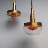 Pair of 1960s Mazzega Murano Glass Hanging Lights