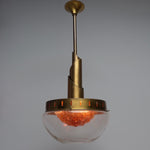 Pair of 1960s Mazzega Murano Glass Hanging Lights