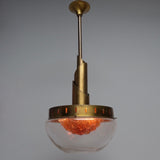 Pair of 1960s Mazzega Murano Glass Hanging Lights