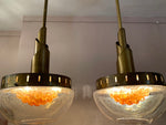 Pair of 1960s Mazzega Murano Glass Hanging Lights