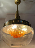 Pair of 1960s Mazzega Murano Glass Hanging Lights