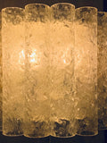 Pair of 1960s Doria Leuchten Glass & Brass Wall Sconces