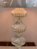 Pair of 1960s Italian Glass Table Lamps inc Shades