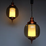 Pair of 1960s 'Lumiere' Pendant' Hanging Lights