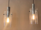 Pair of 1970s Glashütte Limburg Hanging Lights
