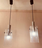 Pair of 1970s Glashütte Limburg Hanging Lights