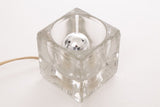 Pair of 1970s Putzler Clear Glass Cube Table Lamps