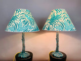 Pair of 1970s Turquoise Resin Table Lamps