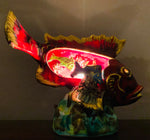 1960S French Vallauris Ceramic Fish Table Lamp