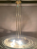 1950s Art Deco Chrome & Glass Saturn Ring Chandelier