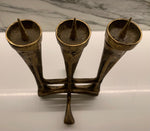 1950s Austrian Brutalist Brass Candleholder