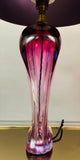 1950s Belgium Purple Hourglass Table Lamp