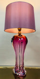 1950s Belgium Purple Hourglass Table Lamp
