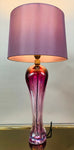 1950s Belgium Purple Hourglass Table Lamp