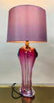 1950s Belgium Purple Hourglass Table Lamp