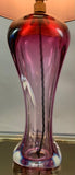 1950s Belgium Purple Hourglass Table Lamp