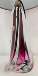 1950s Val St Lambert Purple Glass Table Lamp