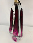 1950s Val St Lambert Purple Glass Table Lamp