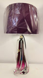 1950s Val St Lambert Purple Glass Table Lamp