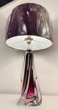 1950s Val St Lambert Purple Glass Table Lamp