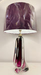 1950s Val St Lambert Purple Glass Table Lamp