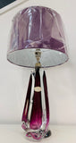 1950s Val St Lambert Purple Glass Table Lamp