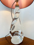 1950s Val St Lambert Swirled Clear Glass Lamp Base