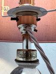 1950s Val St Lambert Swirled Clear Glass Lamp Base