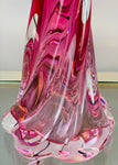 1950s Val St Lambert Pink Twisted Glass Lamp Base