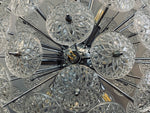 1960s Val St Lambert Cut Glass Sputnik Chandelier