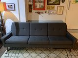 1960s Danish 3-Seater Svend Skipper Blue Grey Sofa