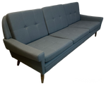 1960s Danish 3-Seater Svend Skipper Blue Grey Sofa