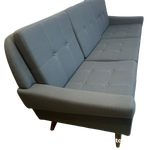 1960s Danish 3-Seater Svend Skipper Blue Grey Sofa