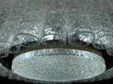1960s Doria Leuchten Tubular Glass and Brass Flush Mount