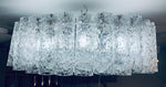 1960s Doria Leuchten Tubular Glass and Brass Flush Mount