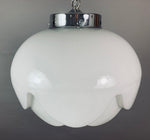 1960s Putzler "Artichoke" White Glass Hanging Light
