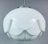 1960s Putzler "Artichoke" White Glass Hanging Light