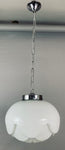 1960s Putzler "Artichoke" White Glass Hanging Light