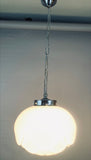 1960s Putzler "Artichoke" White Glass Hanging Light