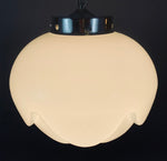 1960s Putzler "Artichoke" White Glass Hanging Light