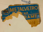 1960s Italian Metalvetro Oval Scalloped Mirror