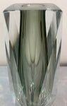 1960s Italian Murano Glass Faceted Geometric Vase