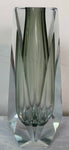 1960s Italian Murano Glass Faceted Geometric Vase