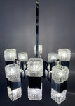 1960s Large Italian Sciolari Glass Pendant Light