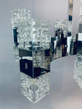 1960s Large Italian Sciolari Glass Pendant Light