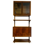 1960s Danish Rosewood Veneer Wall Unit by Poul Cadovius