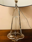 1960s Belgium Clear Glass Table Lamp